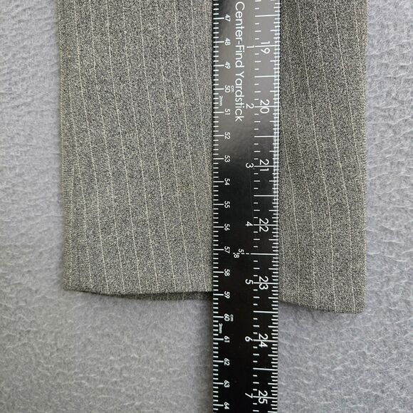 Ann Taylor Women 10P Gray Pinstriped Button Up Notch Suit Blazer - Picture 11 of 11